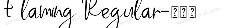 Flaming Regular字体转换